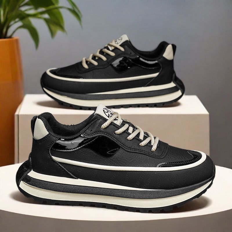 

Popular men s shoes spring 2025 new wear-resistant casual sports board shoes fashionable versatile thick-soled heightening dad trendy shoes 39