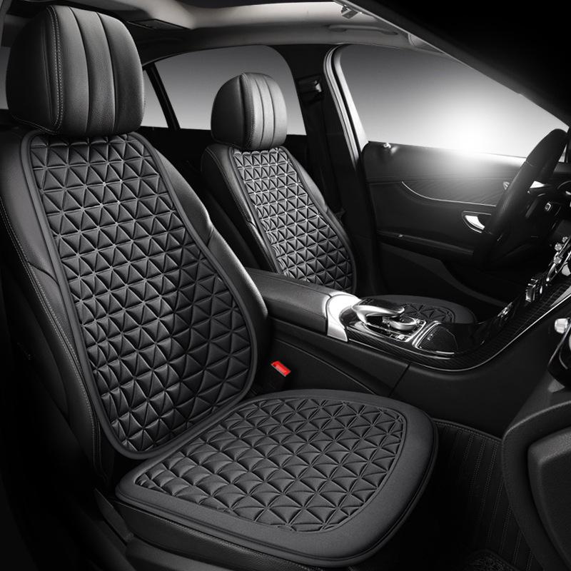 3D Fabric Car Seat Cushion Set - Breathable, Non-Slip, All Seasons, Suspended Style, Square Design.