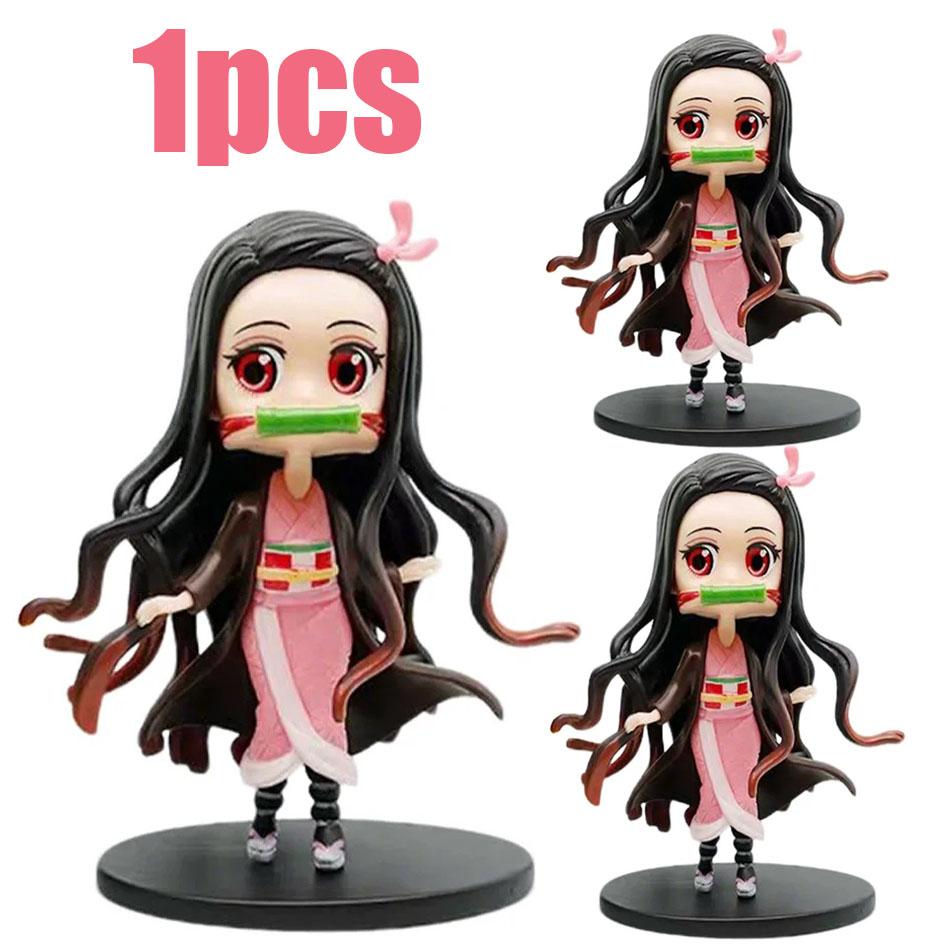 Anime Demon Slayer Figure Doll Toy Nezuko Tanjirou Zenitsu Inosuke Kyoujurou Shinobu Giyuu Qposket Model Toy Kids Xmas Gift**