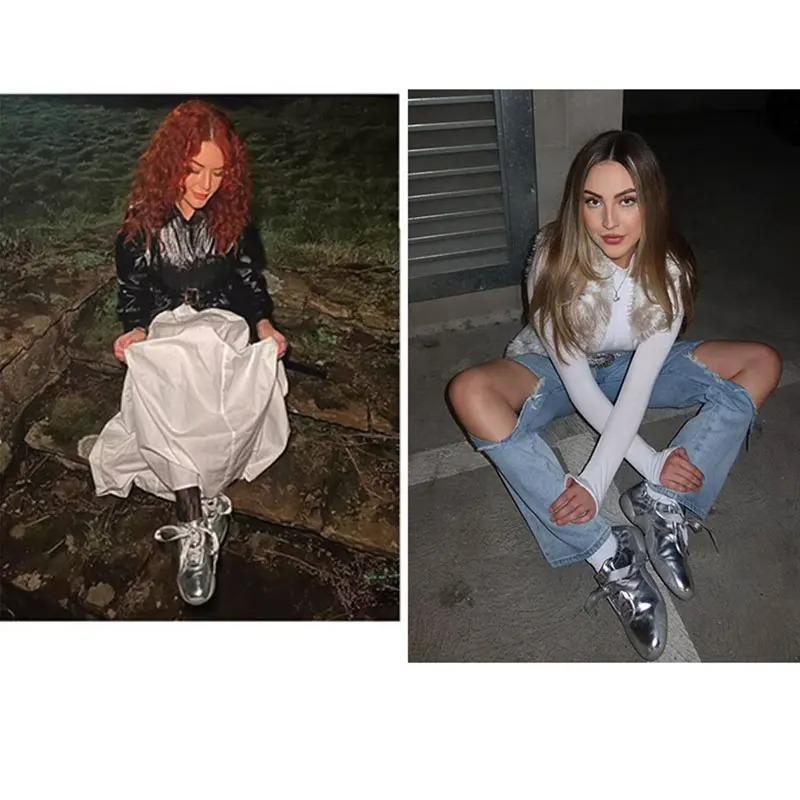 Fashion Ballet Shoes 2025 Women's Fashion Design Soft Sole Casual Sports Shoes Women's Ballet Flat Shoes