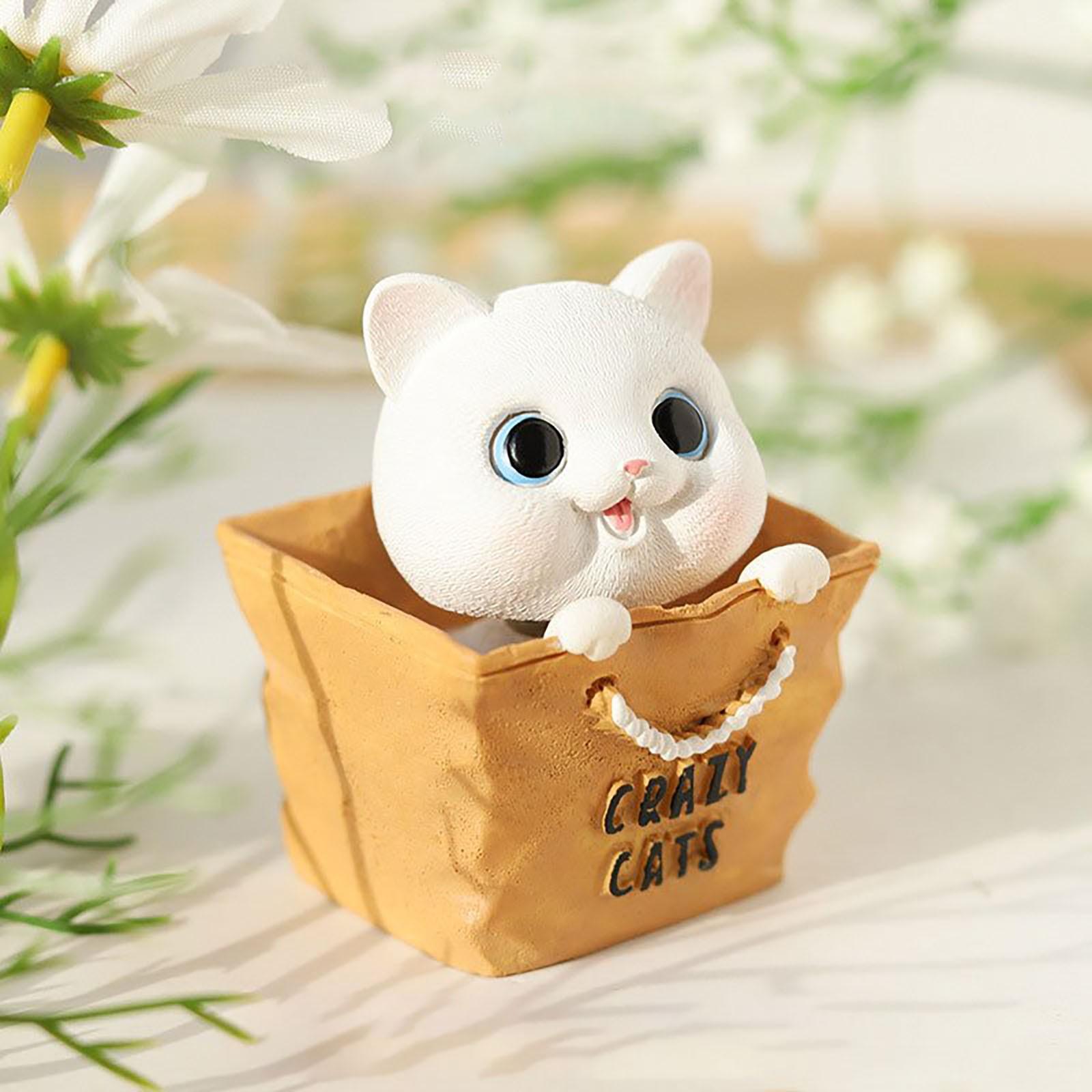 

Милий кіт, прикраса з качаючою головою Мультфільм, милий кіт, прикраса зі смоли, прикраса домашнього столу, випікання торта, автомобіль, качаюча голова, орнамент B