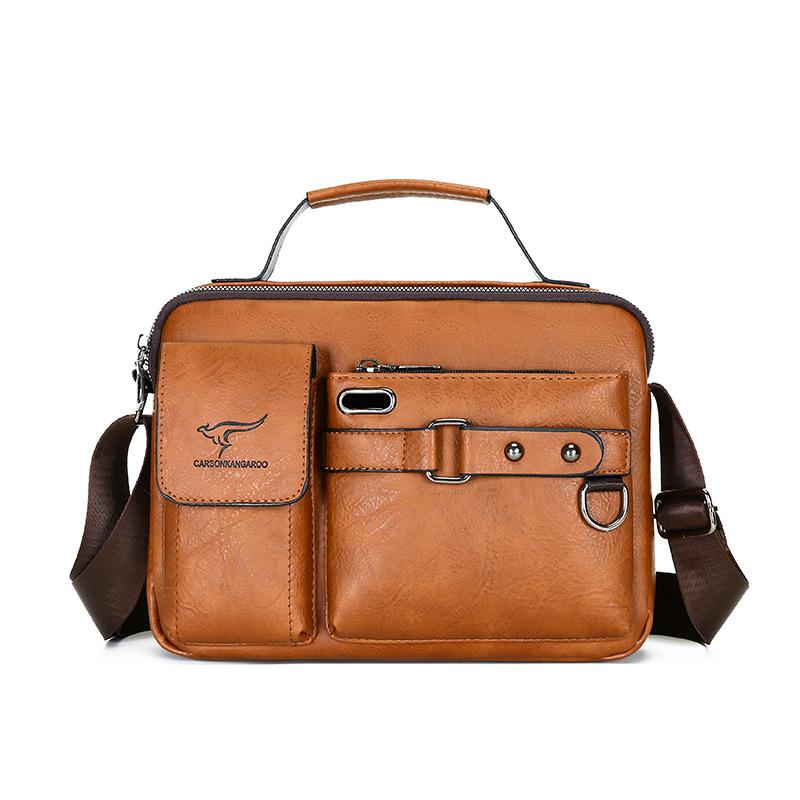 Мужская одноплечевая сумка кросс-боди высокого класса Высококачественная сумка кросс-боди для бизнеса и поездок для мужчин хаки