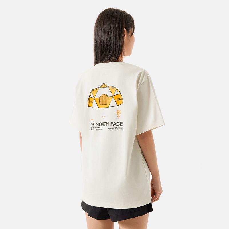 The North Face T Shirt Unisex Dune White NF0A8CSV-QLI