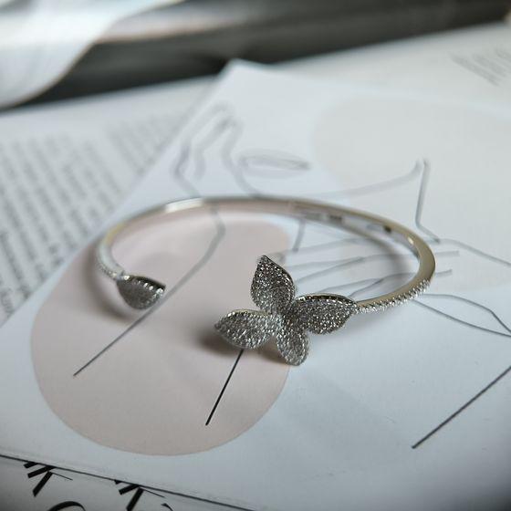 Серебряный браслет с фианитами, вес изделия 11,89 гр (2185550)