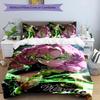 3pcs Demon Slayer5 Cover Set - Personalized Name, HD Printed Bedding with 1 Cover and 2 Pillowcases - Perfect for Home Decor, Easy Care