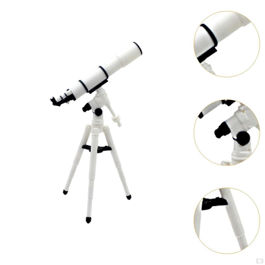Collectible Dollhouse Astronomical Telescope Decorative Piece for Desktop