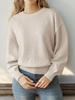 Damenstrickwaren: Herbst Minimalistischer Stil Herz Rundhals-Pullover