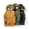 Premium Quality Men's Winter Fur Hooded Long Flight Jacket Fleece Coat For Ultimate Warmth