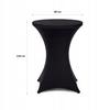 NUFORMA Banquet Table Cover 80 cm Elastic Black