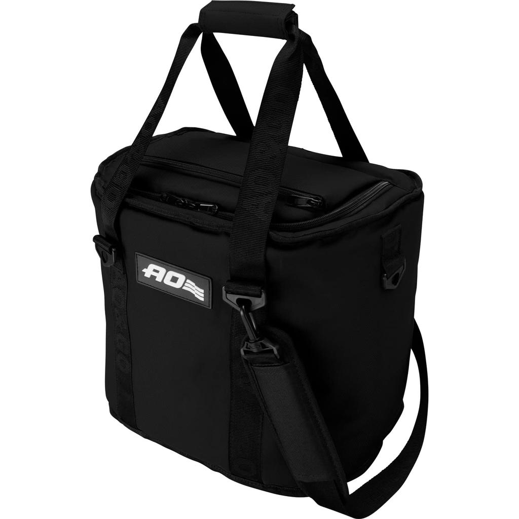 5 Jahre AO Coolers 18er-Pack Trunk Soft Cooler, Schwarz, 17 l, leichte isolierte Kühlbox, Kühltasche, vertikale Aufbewahrung, Kühltasche, Outdoor, Camping, Picknick