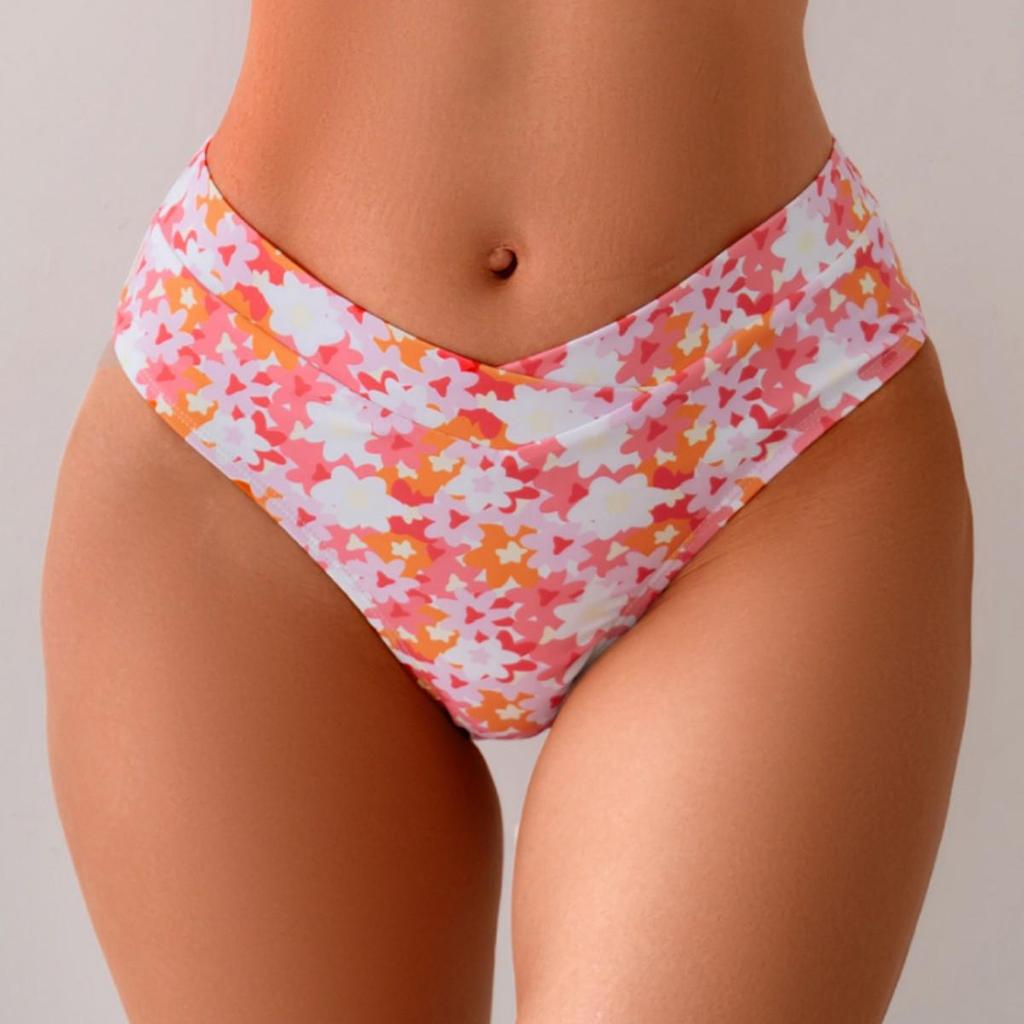 Floral Print Push-Up Bikini Separates for Women