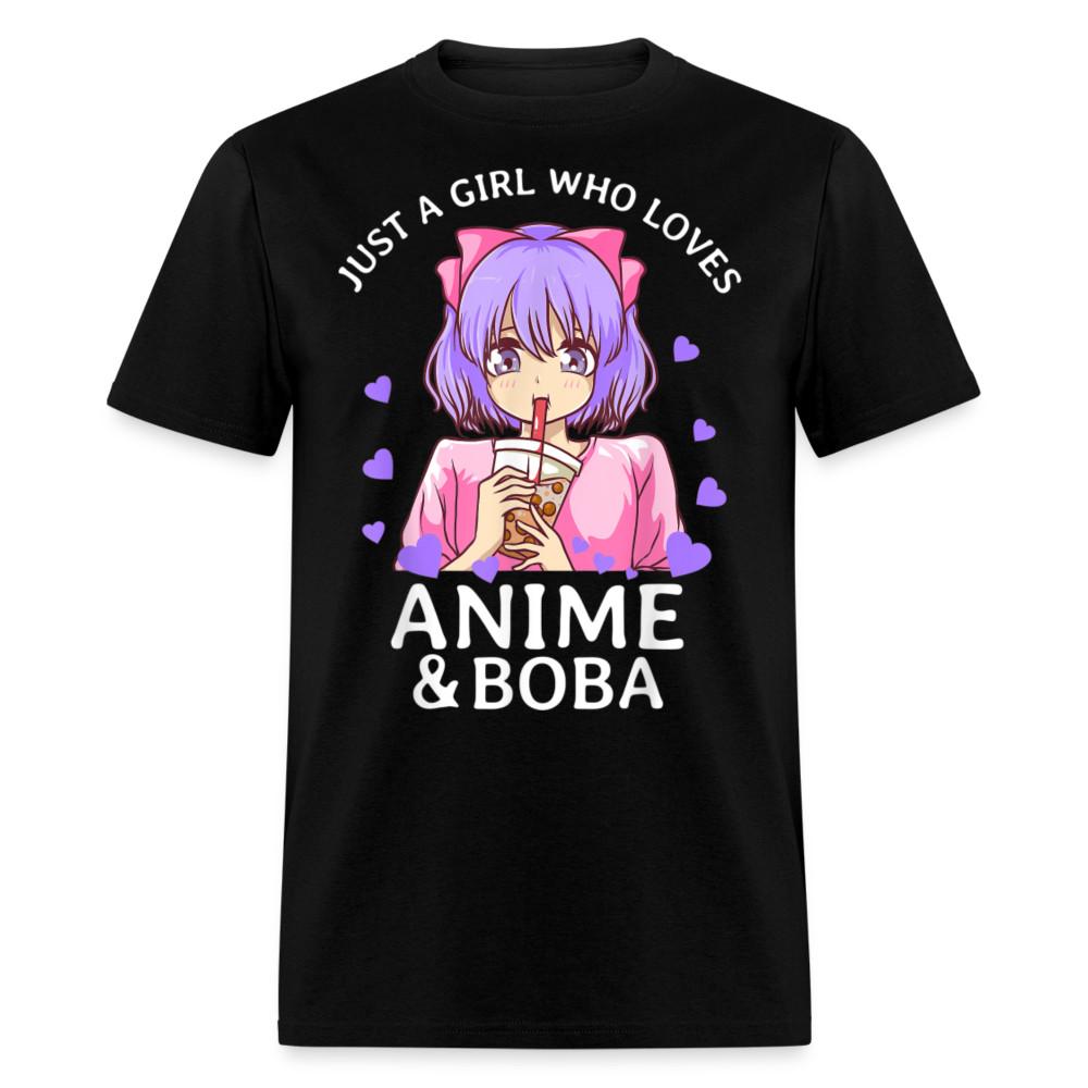 

Just a Girl Who Loves Anime and Boba shirt Cute Anime Girl True Fans T-Shirt 3XL