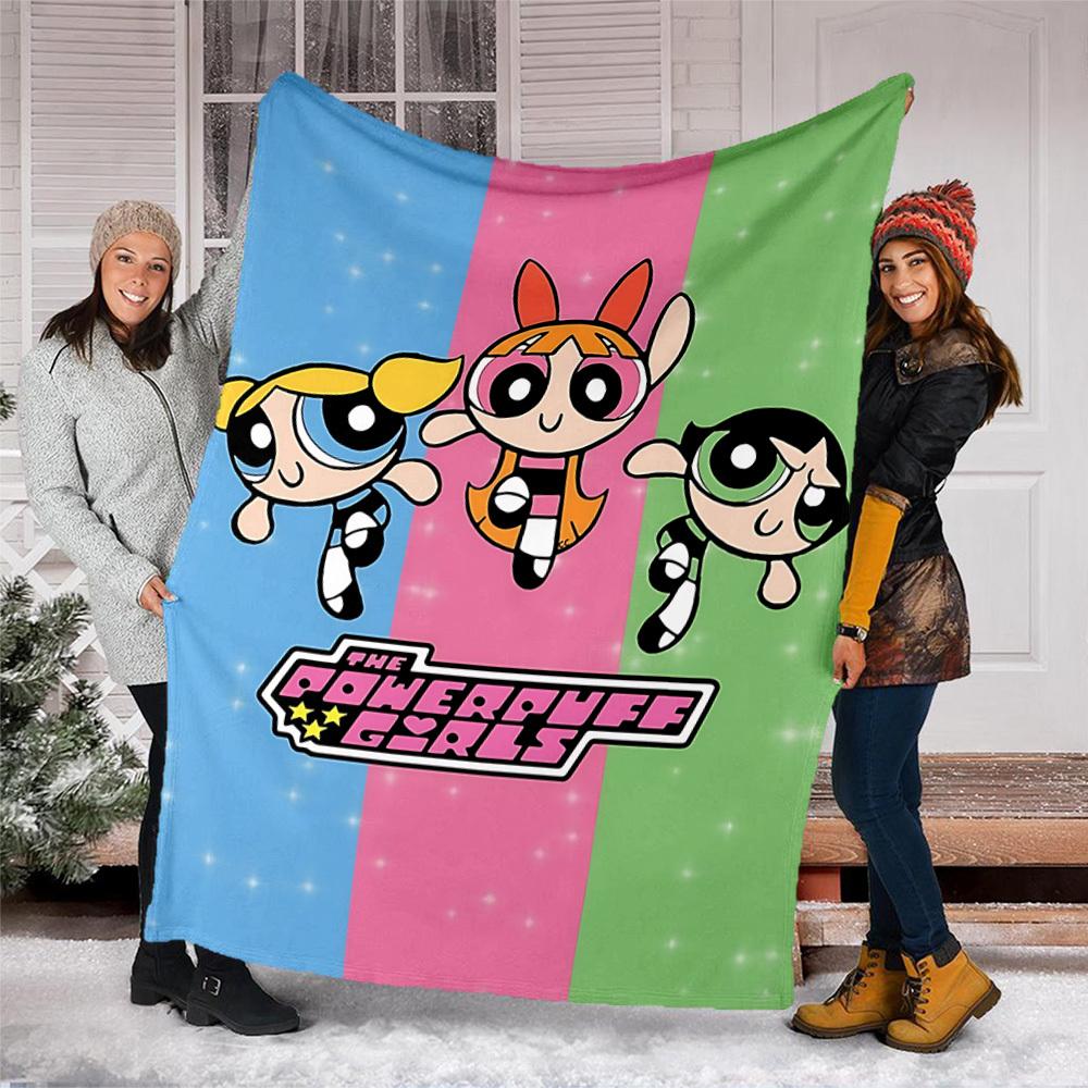 1 pezzo Coperte in Flanella per Esterni Powerpuff Girls Morbida, Leggera e Calda