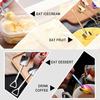 9 Pcs Silver Mini Shovel Spoons and Fork Set for Desserts Include 3 Shovel Shape 3 Pointed 3 Stainless Steel Fork Ice Cream Spoons for Home Party