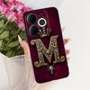 For Itel A80 Case A671L A671LC Back Cover Luxury A Z Initial Letter Crown Soft Silicone Couple Phone Case For ItelA80 A 80 Shell