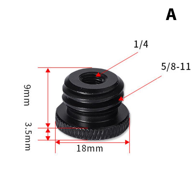 Adattatore A Vite Per Treppiede 1/4 Maschio-Maschio - Doppia Faccia In Metallo Per Fotocamera DSLR, Convertitore Filettatura