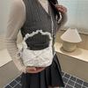 Premium Achseltasche Neue Schleife Ein Schulter Crossbody Damen Tasche Mode Handgefaltete Knödeltasche Perle