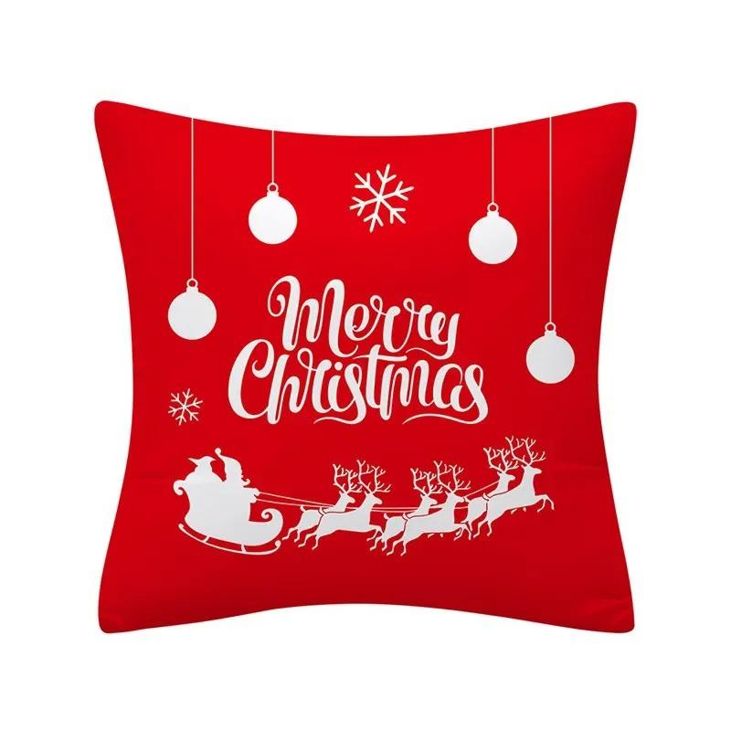 Christmas Themed Pillowcases Car Accessories Office Santa Claus Living Room Sofa Home Pillowcases