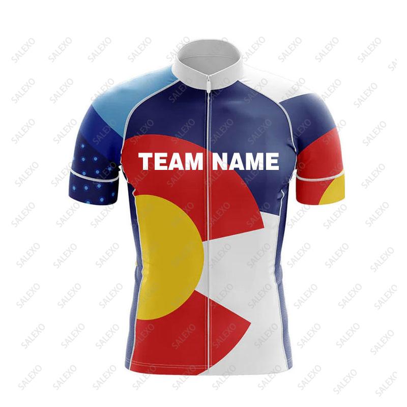 

Team Name Cycling Jersey Men Summer Set Customized LOGO Bicycling Jersey MTB Bicycle Clothing Ropa Ciclismo Bike Wear 5XL