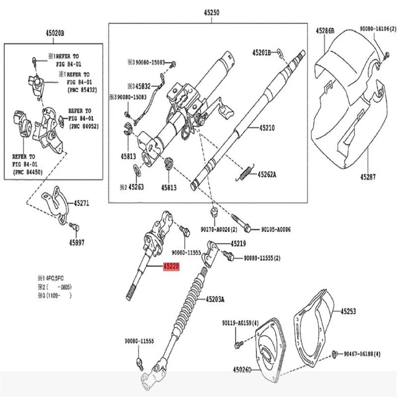Auto Accessory 4522004010 45220-04010 Intermediate Steering Column Shaft for Replacement Steering Column Shaft