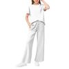 Girls' 2-Piece Set - Short Sleeve Tee & Wide Leg Pants