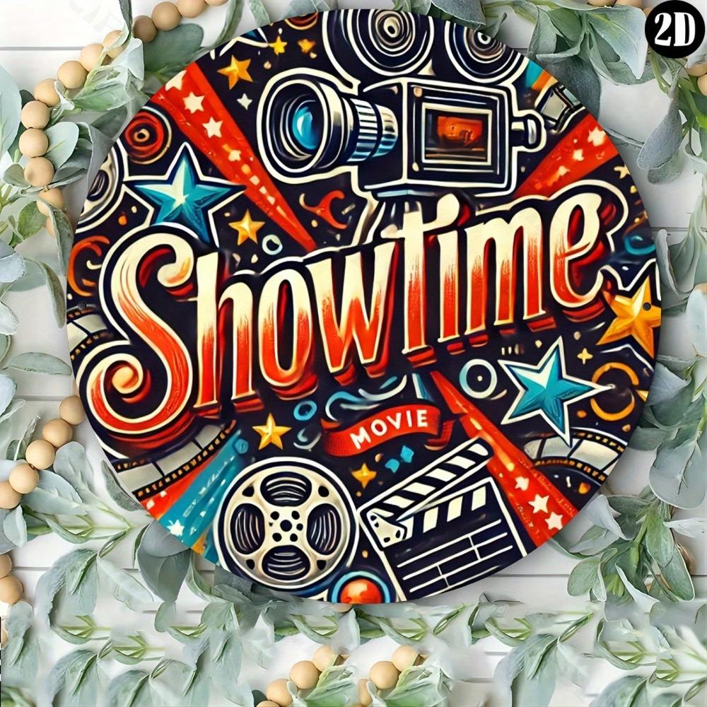 ShowTime Metal Wall Art Reusable Round Sign Home Kitchen Decor 8 Inch Diameter
