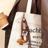 Kawaii Cartoon Bread Shaped Keychain Cute Pendant with Lanyard for Purse Bag Charm Party Favor for Children