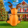 8.2FT Inflatable Toy Reindeer Candy Santa Claus Gift Bag Xmas Yard Lawn Party Decoration LED Lit Christmas Home Supplie Ornament
