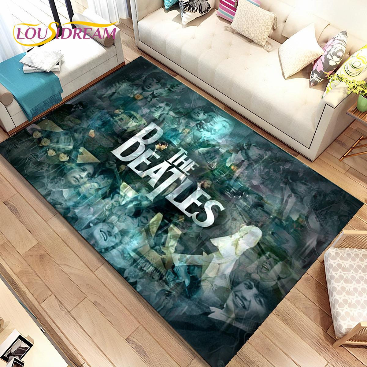 

3D B-Beatles Рок-гурт Килимок, килимок для дому, вітальні, дитячої спальні, дивана, килимок, діти грають, нековзкий килимок 40x60cm(15x23in)
