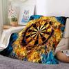 Darts Pattern Flannel Throw Blanket Blank Soft Warm Series and Ice Fire Darts Fashion Flannel Warm Sofa Bed Camping Kids Gifts