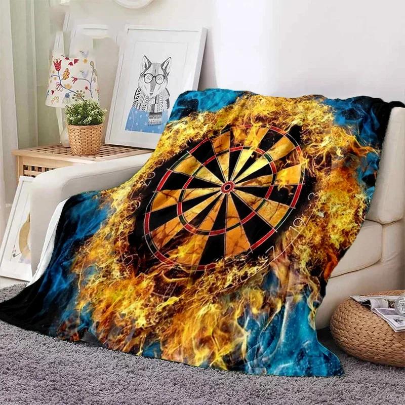 Darts Pattern Flannel Throw Blanket Blank Soft Warm Series and Ice Fire Darts Fashion Flannel Warm Sofa Bed Camping Kids Gifts