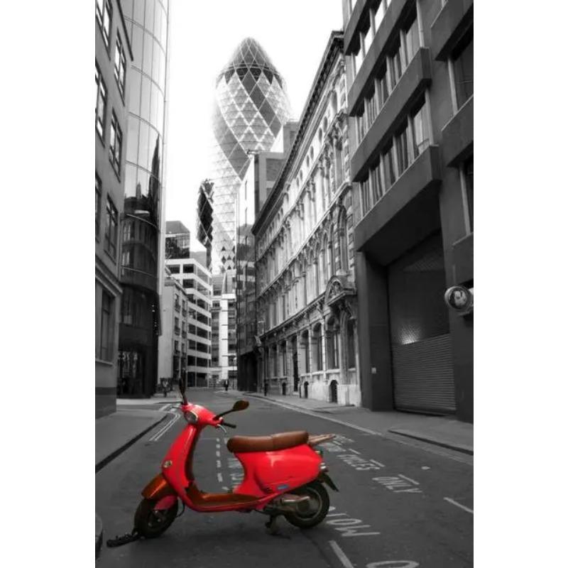 

Парижские пары, гуляющие по пейзажу, холст, живопись, современный город, абстракция, Эйфелева башня, акварель, граффити, постер, настенный декор для дома 30x45CM No Frame