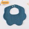 Korean-Style Solid Color Gauze Baby Petal Bib, Soft 7-Layer Waterproof, All Cotton, Class A