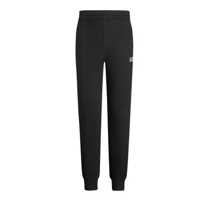 EA7 FW24 Core Identity Series Solid Logo Print Cuffed Knit Joggers Men Bottoms Black 8NPP66-PJVRZ-1200