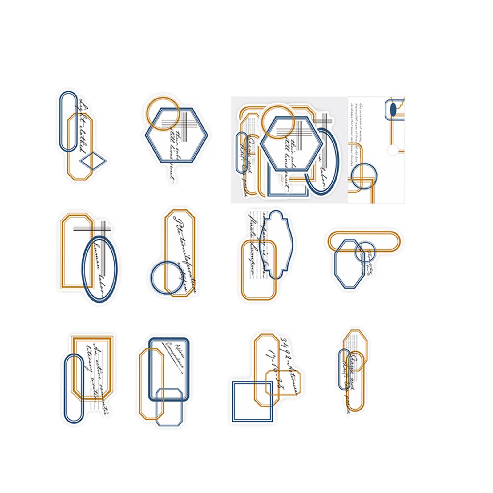 30PCS Dialog Box Theme Stickers Vintage Border Collage Stickers DIY Labels for Diary Planner Scrapbook Album Notebook