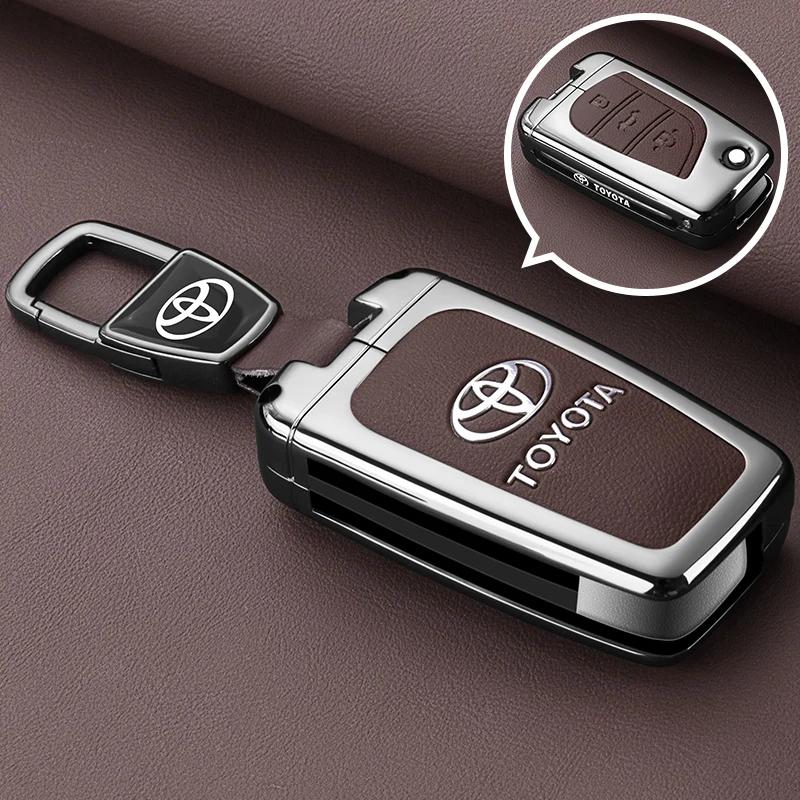 Custodia Copri Telecomando Chiave Auto in Metallo per Toyota Camry RAV4 Forturner Hilux Auris Corolla Avensis Verso Yaris Aygo Scion TC IM Guscio