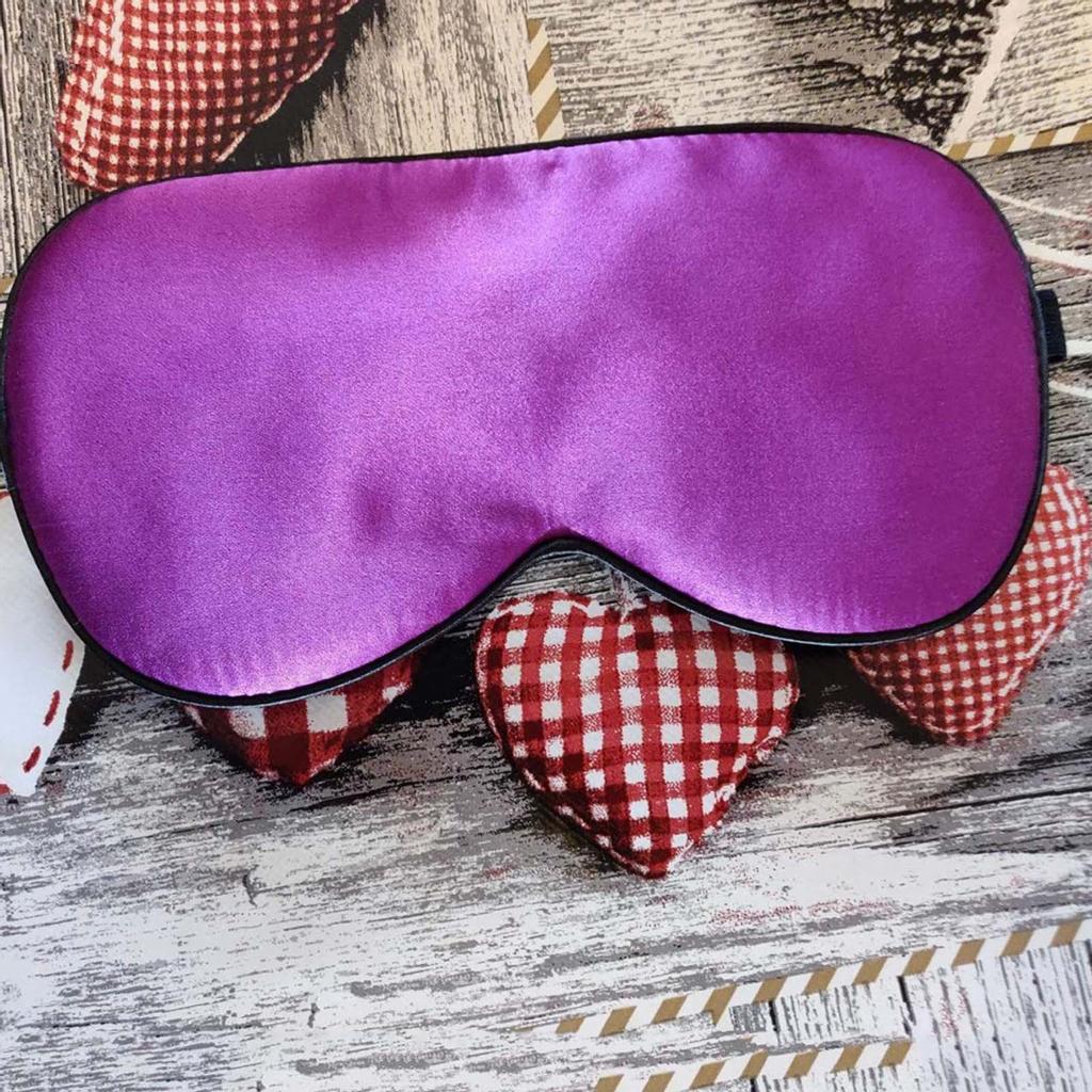 Sleep Mask Silk Blackouted Soft Travel Mask with  Strap Sleep Eye Mask