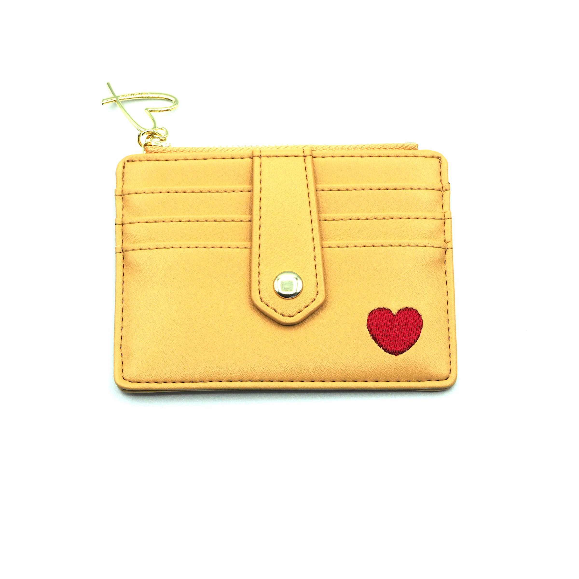 

Oh.makasenet Slim Card Case, Mini Wallet, Coin Case, Thin, Card Storage, Coin Purse, PU Leather (Yellow 03)