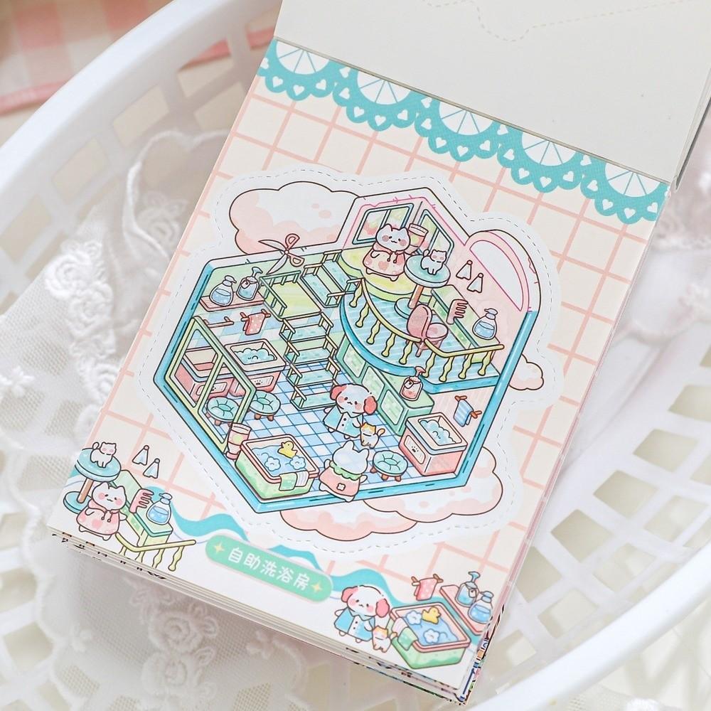 Immersive Mini Landscape Stickers Miniature Scene DIY Sticker Book Cartoon Stickers  Festival Gift