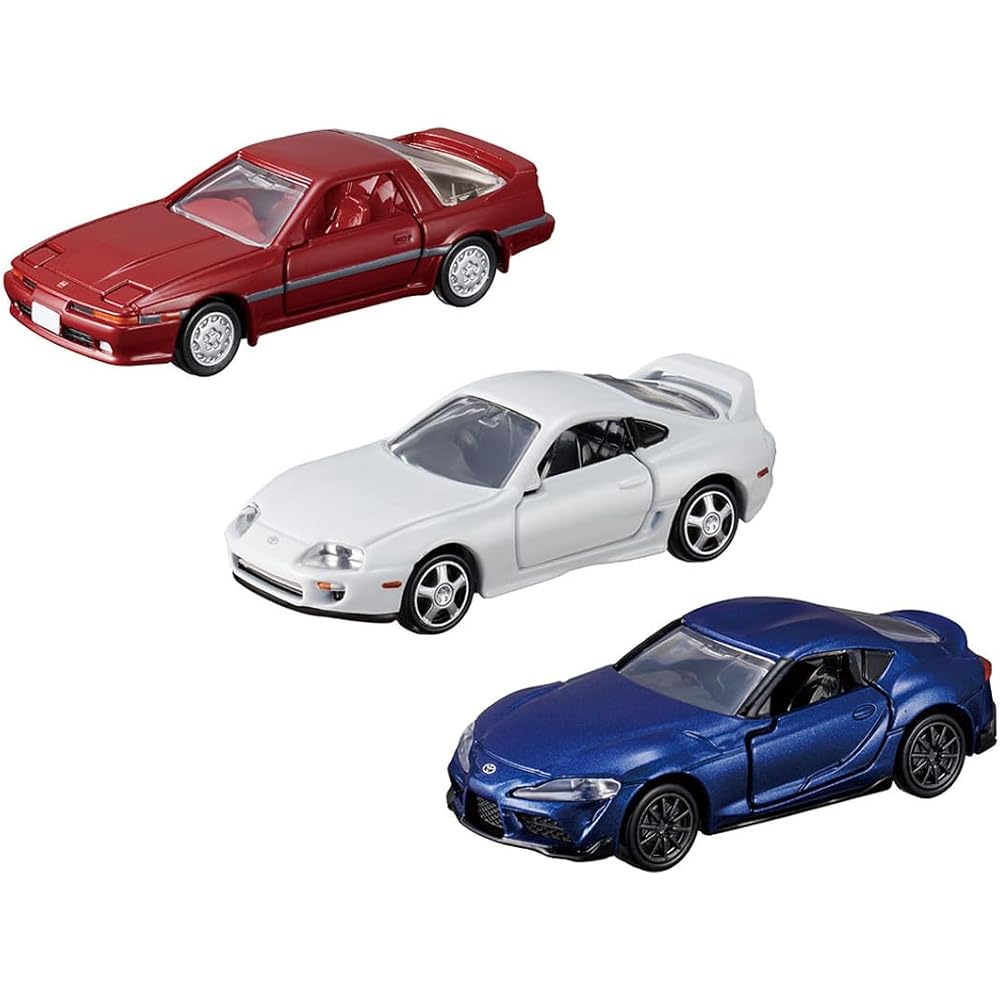 TAKARA TOMY Tomica Premium Toyota Supra 3 Models Collection Diecast Toy Car for Ages 6 and Up