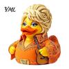 Blond Włosy Muzyk Kaczka Ozdoba Parton Pamięci Kaczka, Figurka Dolly, Statua Muzyki Country, Dekoracja Tematyczna z Gitarą na Kominek Rzeźba