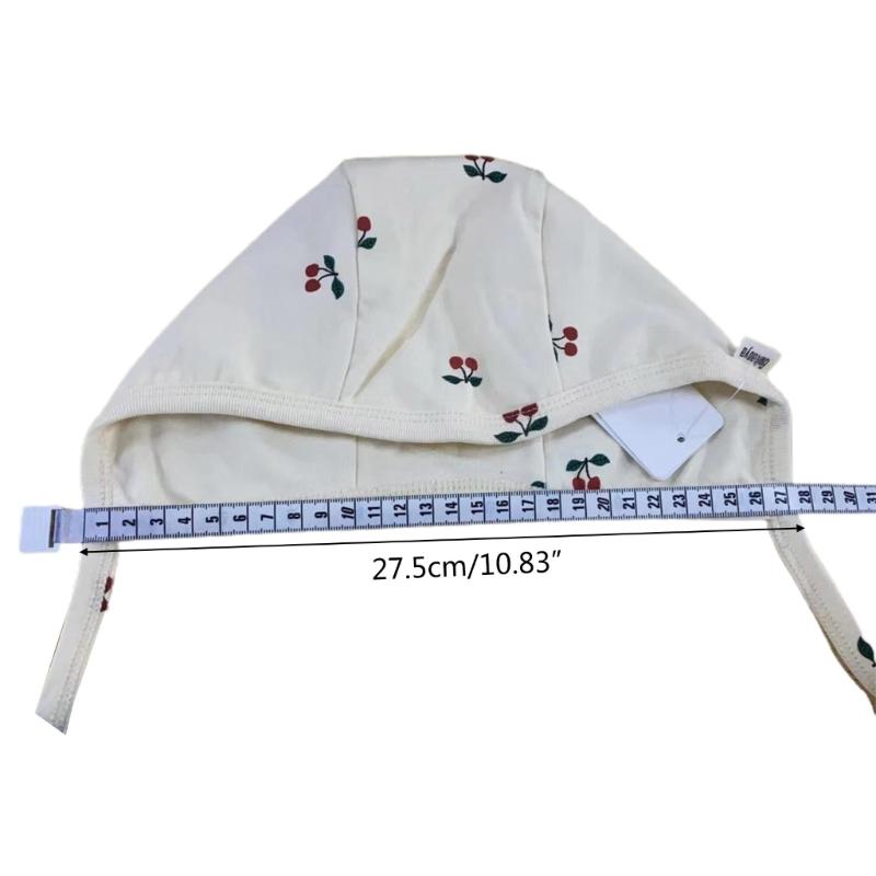 1 Stk. Baby Baumwolle Print Hut Neugeborenes Baby Floral Vintage Hut Säuglingsmütze Niedlicher Baby Kleiner Schlaufenhut Print für 0-24 Monate