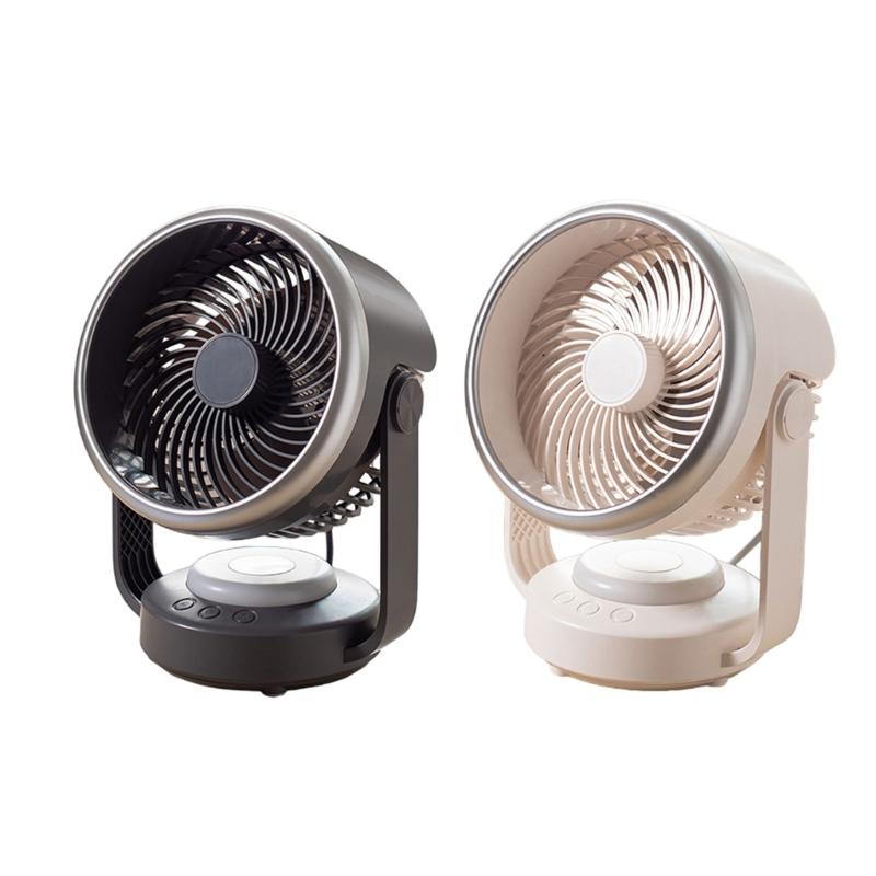 

Desk Fan Air Circulators with LED For Bedroom Electric Desktop Fan 4 Speed белый