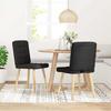 VidaXL Chaises à manger lot de 2 noir tissu, chaise, chaise de salon, chaise d'accent, chaise de cuisine, siège de salle à 4101093