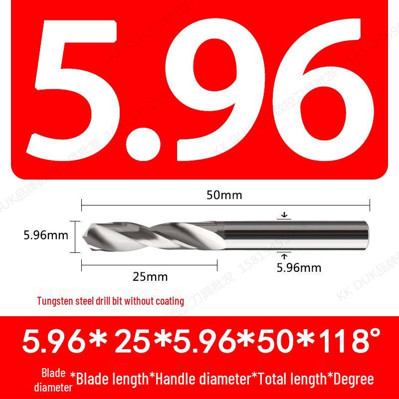 Straight Shank Solid Carbide Drill Bit Set (5.91–5.99mm)