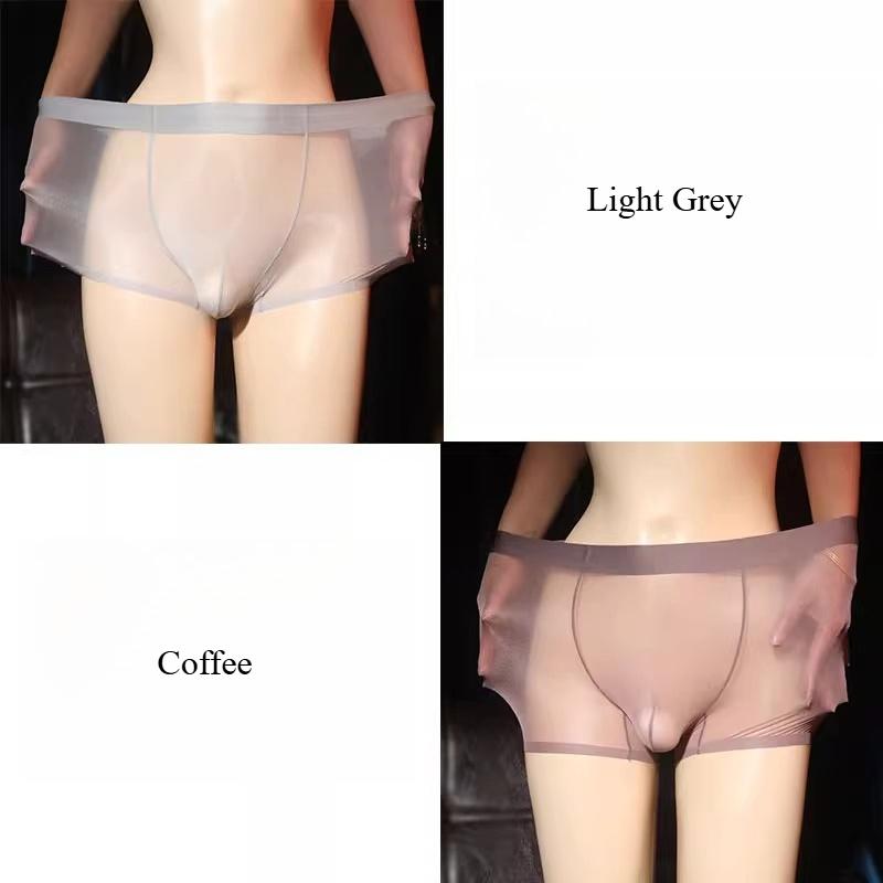 1/2Pcs Sexy Men'S Ultra-Thin Modal Panties Fully Exposed See-Through Transparent Boxers Comfortable Breathable Men'S Shorts
