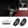 Car Seatbelt Buckle Cover Leather Seatbelt Anti-Scratch Mat Accessories For Jeep Renegade Grand Cherokee Compass Patriot Wrangle AKV1