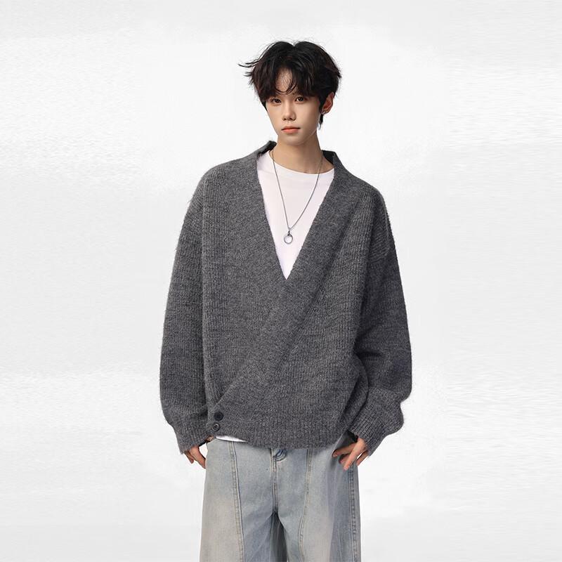 TOM ADAM American Retro Loose-Fit Knitted Cardigan