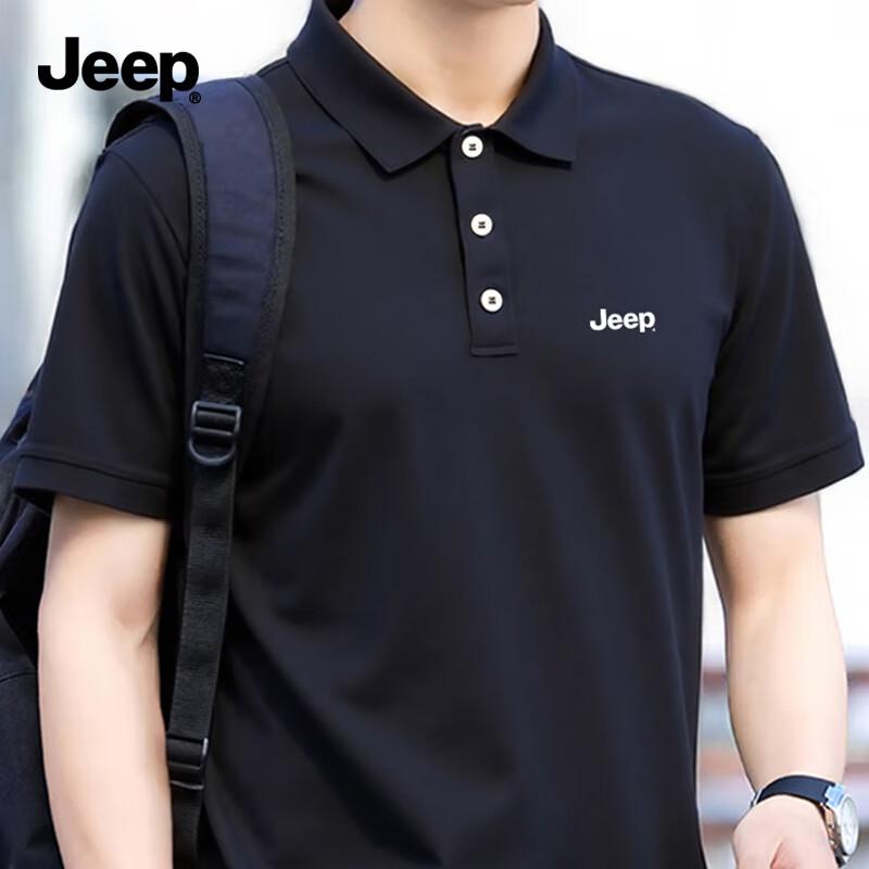JEEP Men s Summer Mulberry Silk Blend Short Sleeve Polo Shirt M