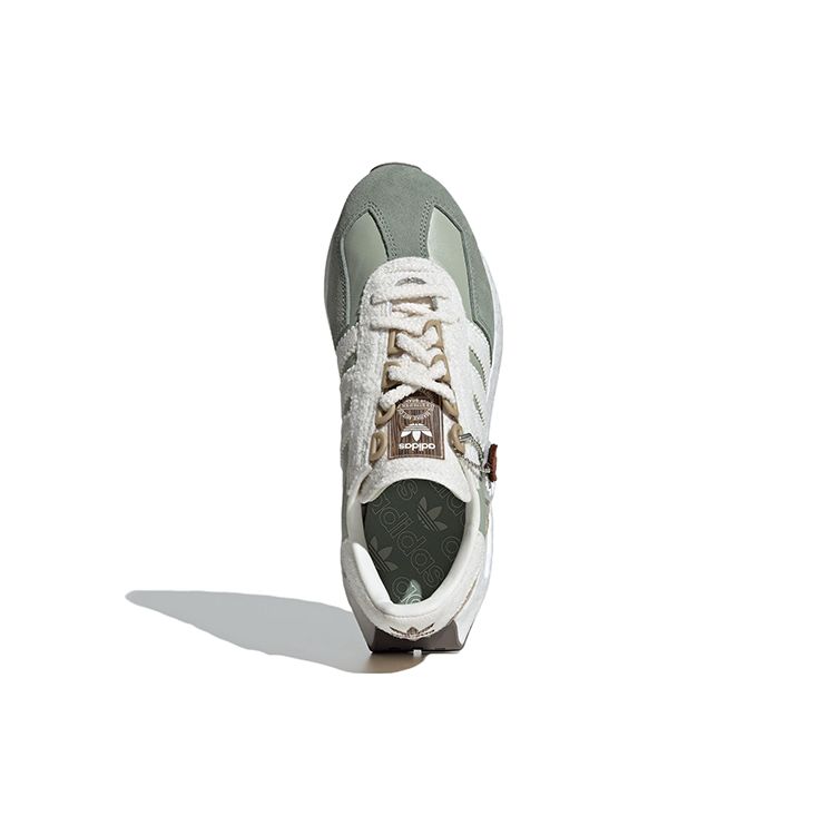 Adidas Originals Retropy E5 Tela Ante Cómodas Versátiles Zapatillas Lifestyle de Caña Baja Zapatillas de Mujer Verde Blanco IF3885